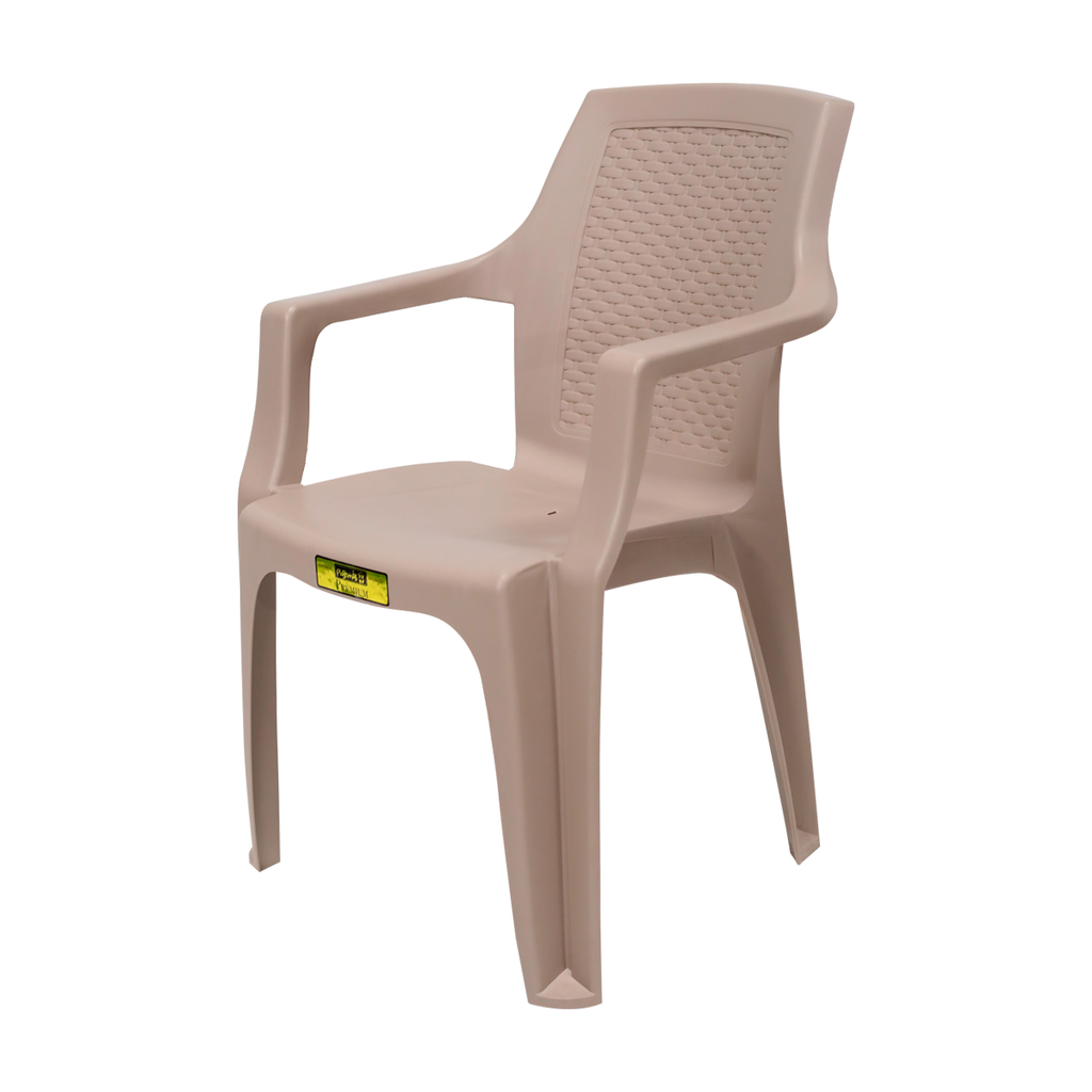 SILLA PREMIUM C/BRAZO RATTAN COCOA PLASTIMAS