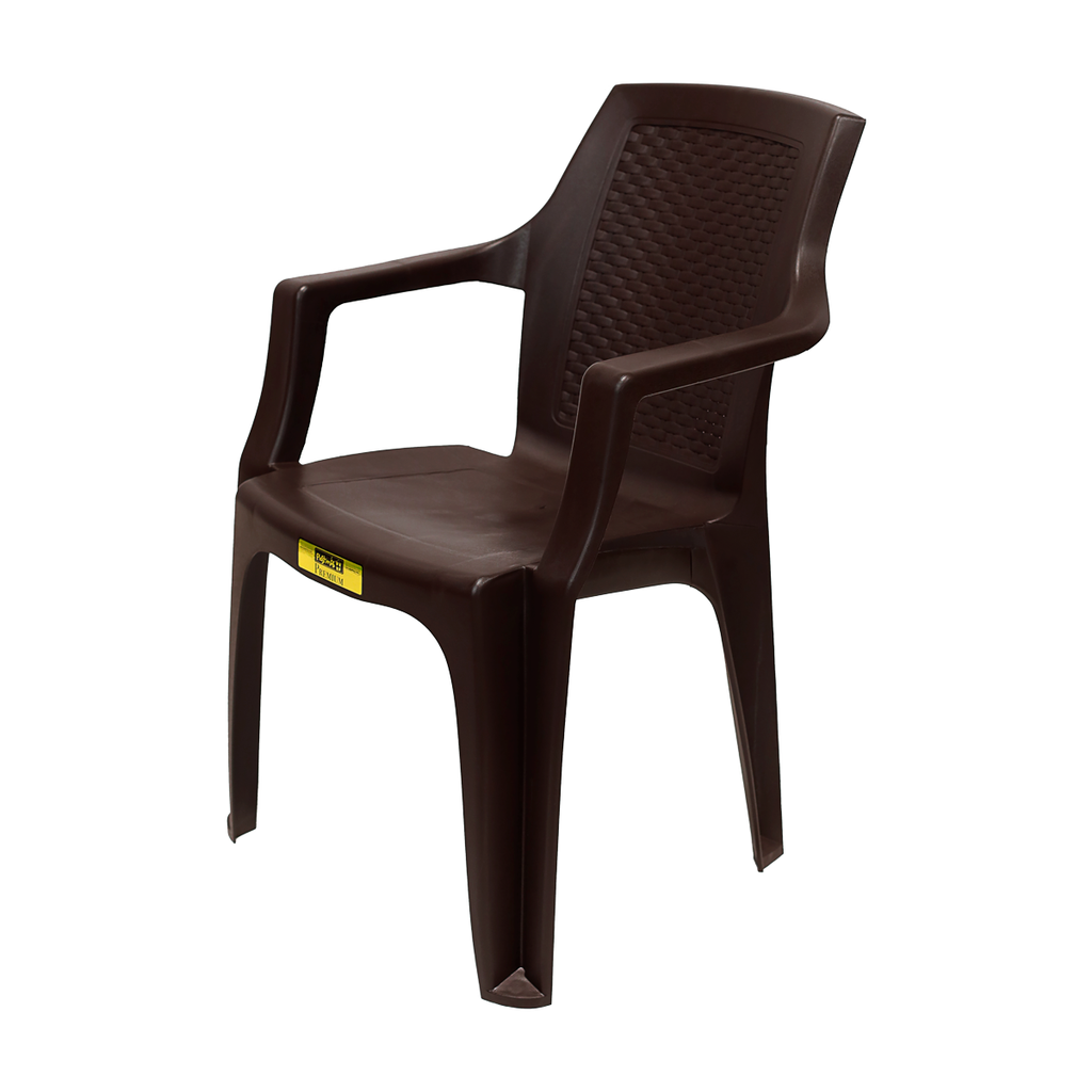 SILLA PREMIUM C/BRAZO RATTAN CAFE PLASTIMAS #30823 #5000203