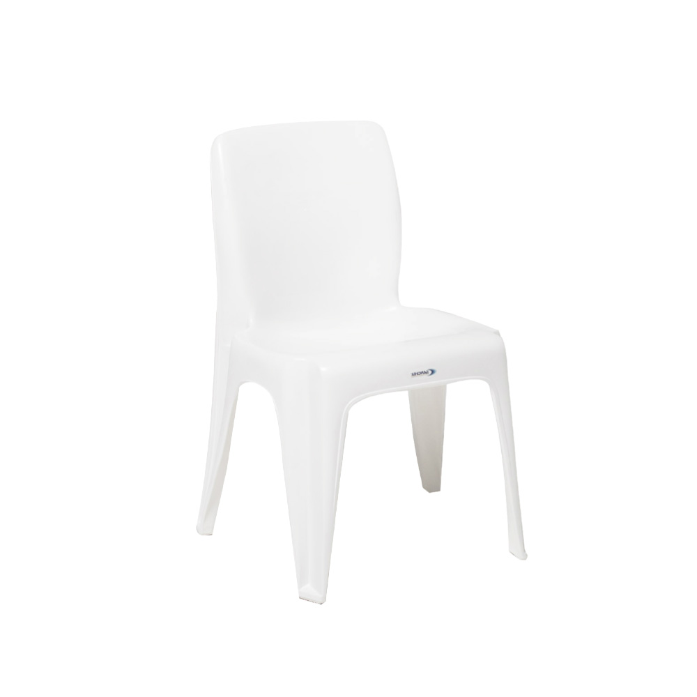 SILLA PLASTICA SIN BRAZO ETERNA BLANCA