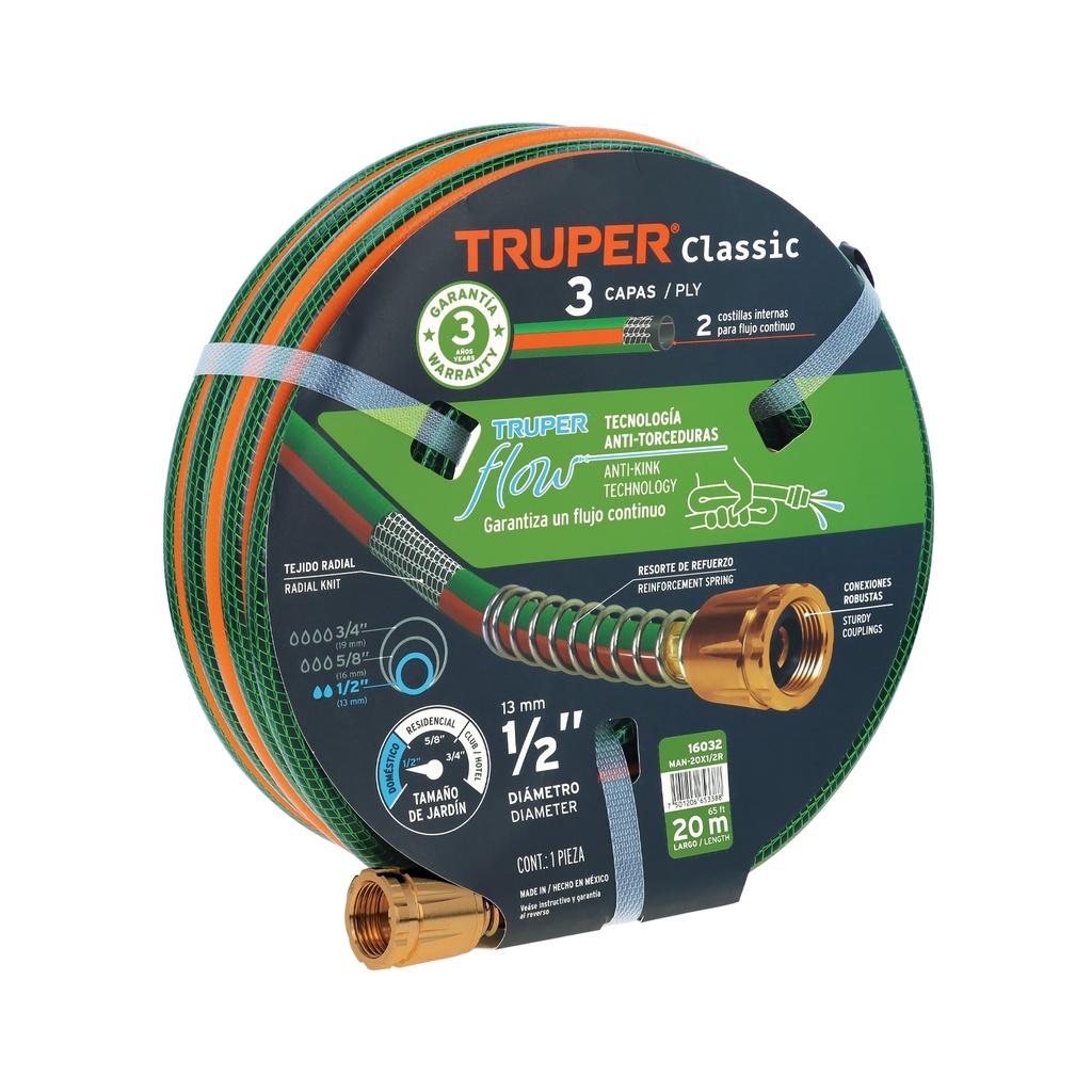 MANG. REFOR. 1/2X20M 3 CAPAS MAN-20X1/2R TRUPER #25018