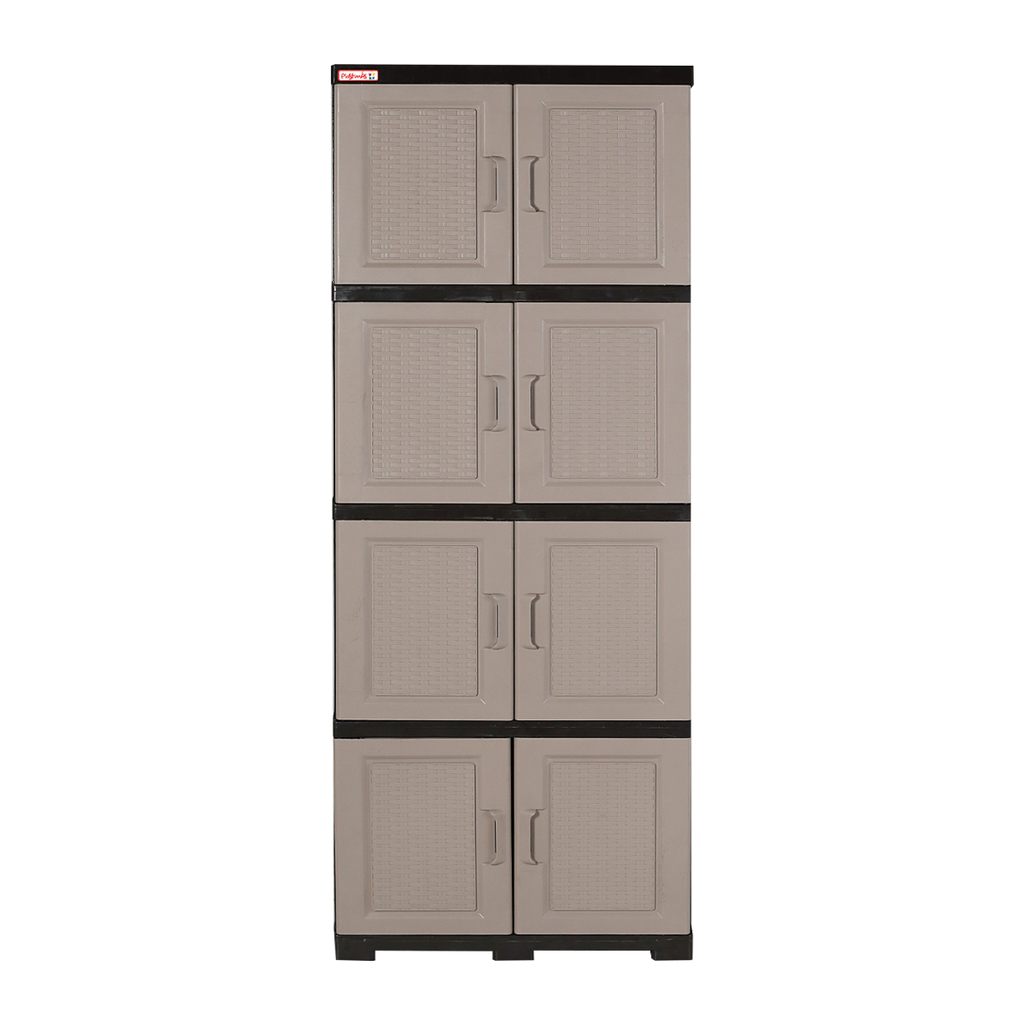 GABINETE MULTIUSO 4N RATTAN COCOA PLASTIMAS