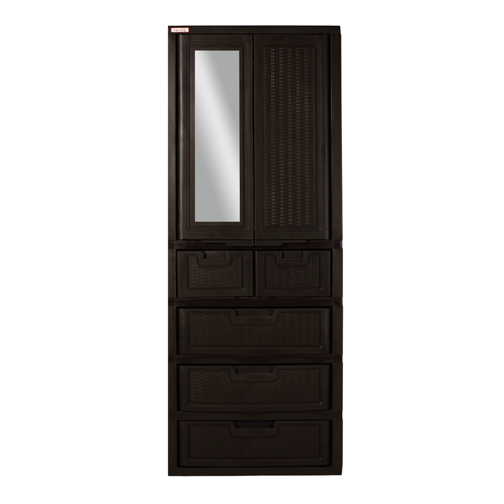 ARMARIO PREMIUM RATTAN 3N CAFE PLASTIMAS #32252