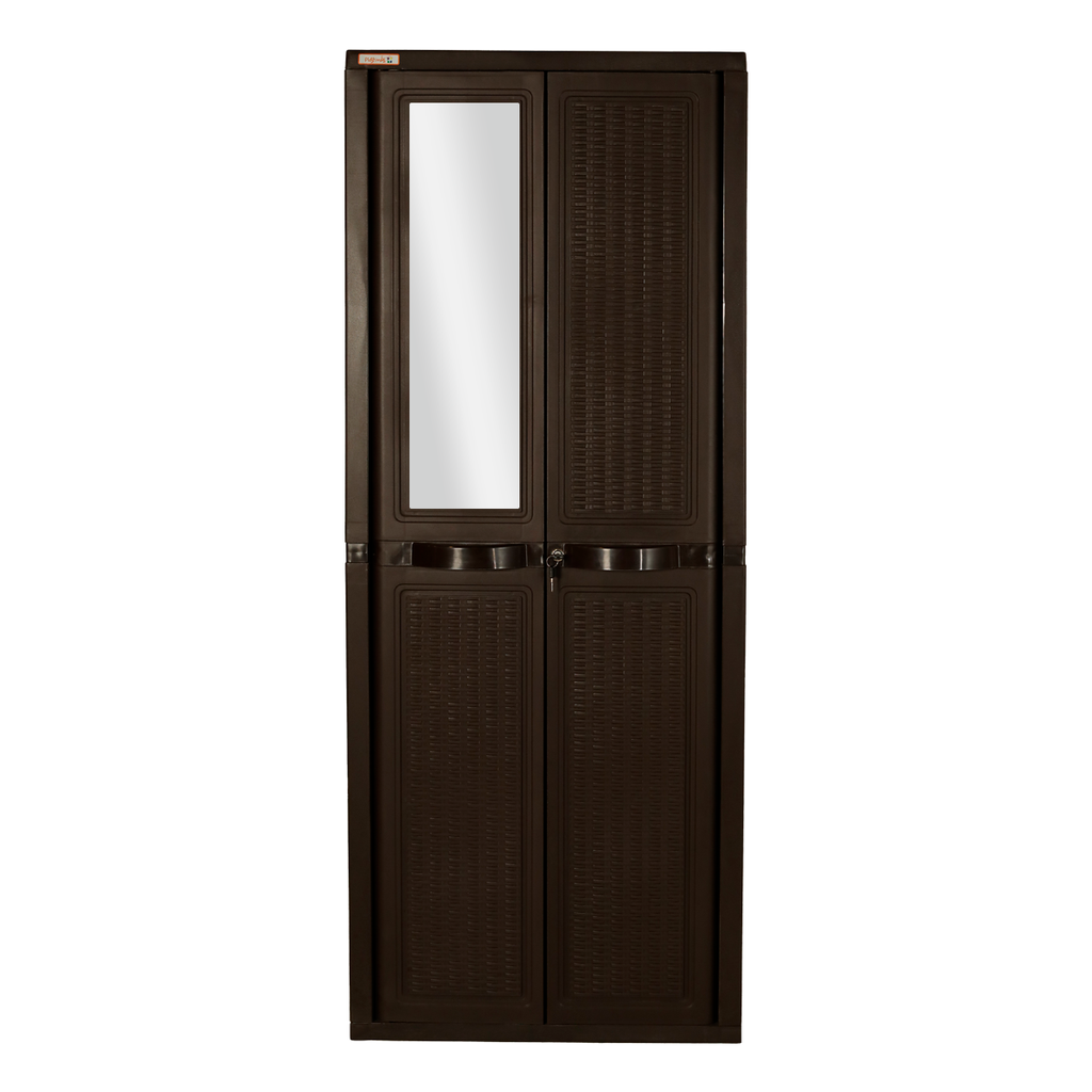 ARMARIO CLASICO RATTAN 3 REPISAS CAFE PLASTIMAS #22201