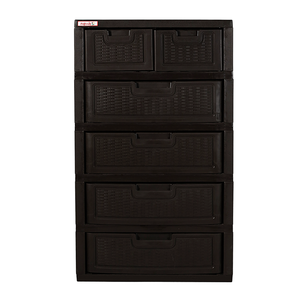 GAVETERO JUMBO RATTAN 5G CAFE PLASTIMAS #32247