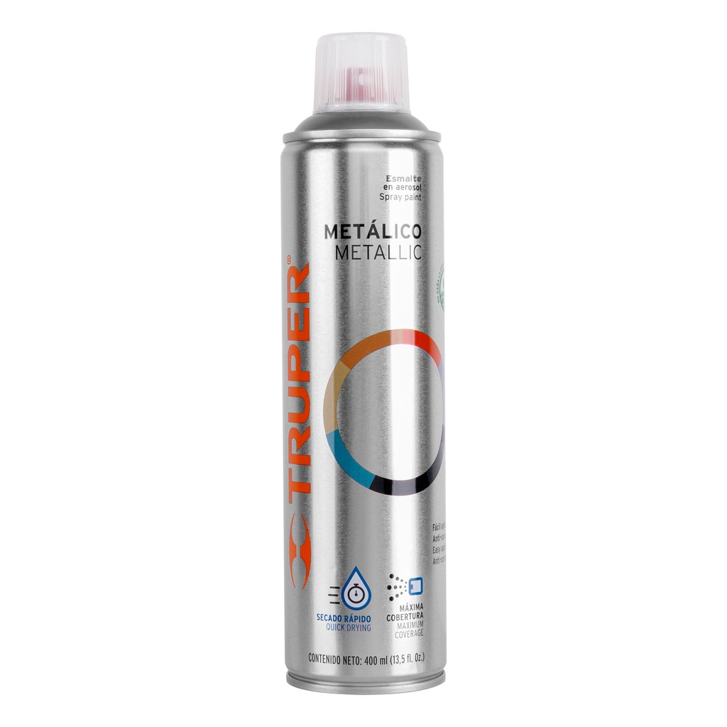SPRAY METALICO PLATA 400ml PAM-PL TRUPER #10780