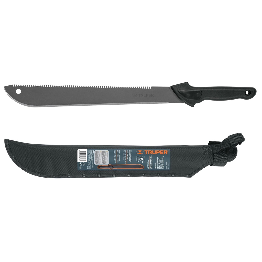 CUCHILLO DOBLE FILO 18" INYECTADO MACH-18B TRUPER #39072
