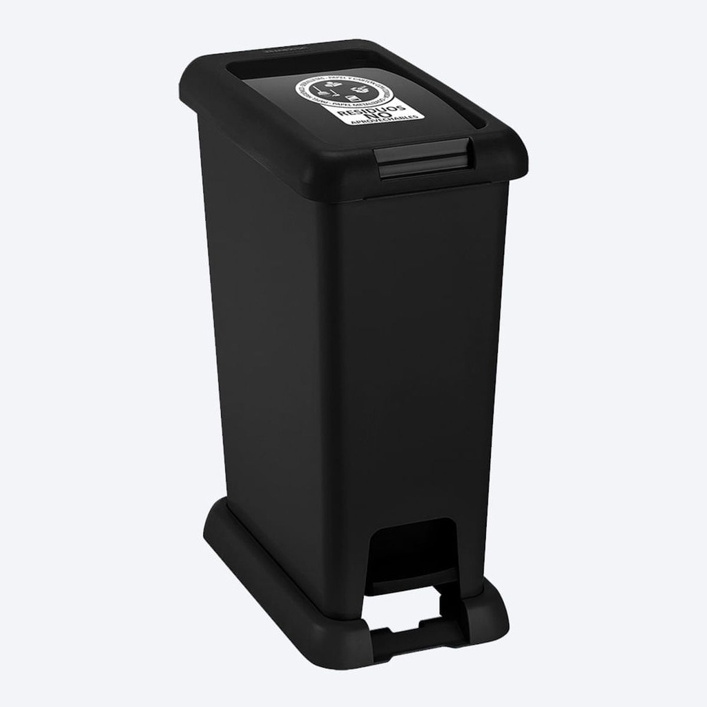 Basurero para reciclaje 35L negro 12186-XP Rimax