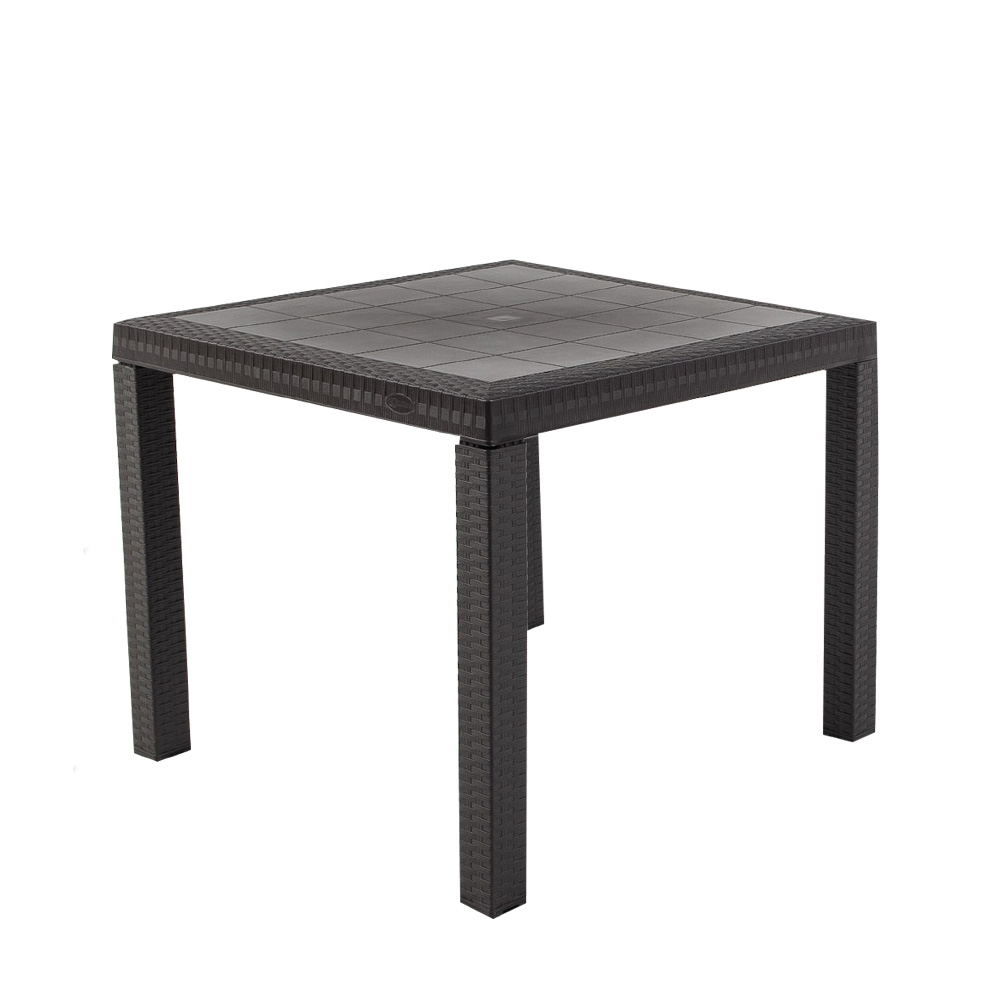 MESA PLASTICA ETERNA RATAN - CAFE - #P0035