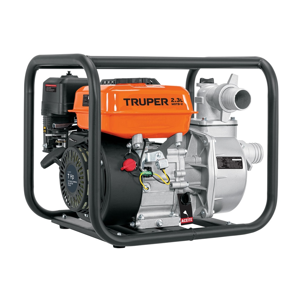 MOTOBOMBA P/AGUA 7 HP SALIDA 2" MOTB-2 TRUPER