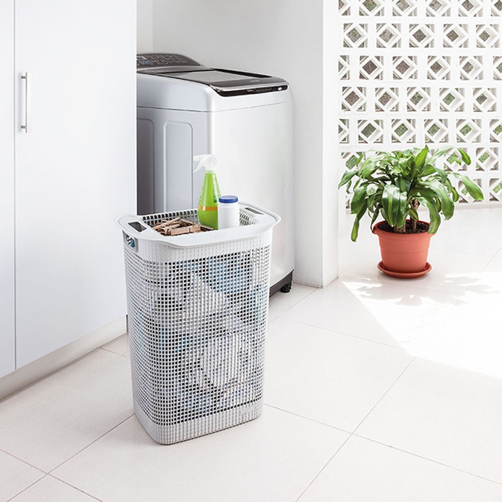 *Cesta ropa Linum blanca 11839-XP Rimax (24) #5004012