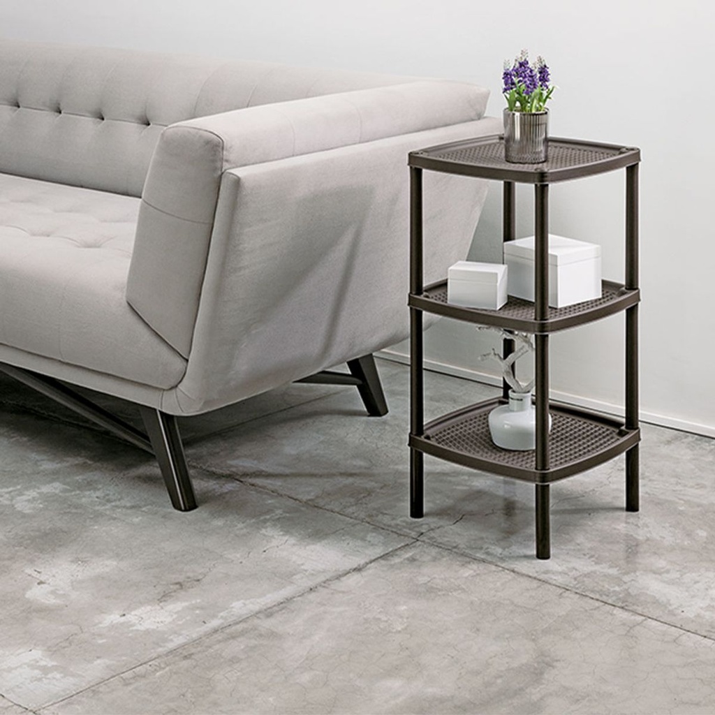 Mesa multiusos cuadrada 3 niveles mocca 10773-XP Rimax #5009152