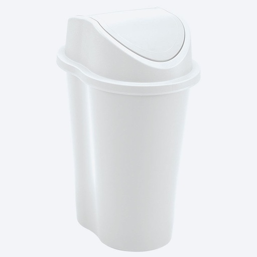 [18] BASURERO TAPA VAIVEN 5LTS BLANCO #4830 RIMAX #5761