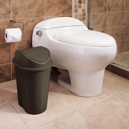 [2120] PAPELERA STYLE TAPA VAIVEN 10 L WENGUE RIMAX #8782