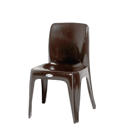 [2274] SILLA PLASTICA SIN BRAZO ETERNA CAFE
