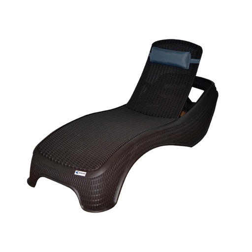 [2281] SILLA PLASTICA SIN BRAZO (SHEZLONG) CAFE