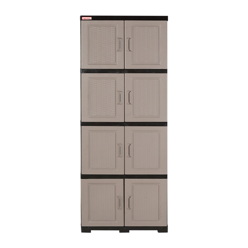 [27584] GABINETE MULTIUSO 4N RATTAN COCOA PLASTIMAS
