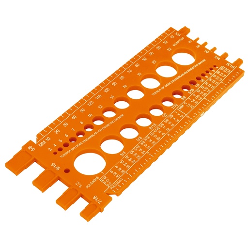 [27667] REGLA CALIBRADORA MULTI-USO 22CM REGLA-22 TRUPER #24452 #10811