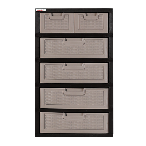 [29179] GAVETERO JUMBO RATTAN 5G COCOA PLASTIMAS #32246