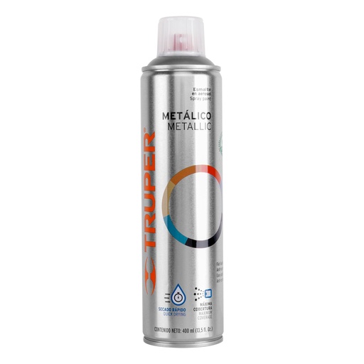 [29390] SPRAY METALICO PLATA 400ml PAM-PL TRUPER #10780