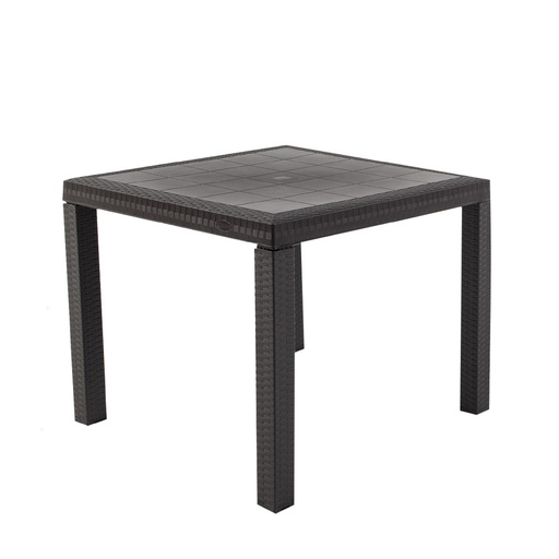 [3310] MESA PLASTICA ETERNA RATAN - CAFE - #P0035